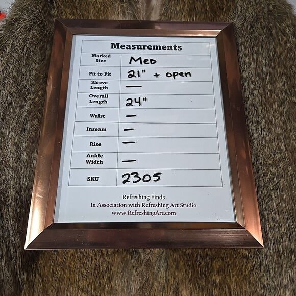 Brown Faux Fur Open Vest SzMed Vince Camuto Y2K Soft Baddie Boho Chic Glam Rock - Picture 2 of 14